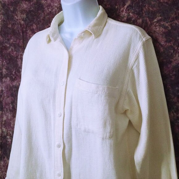 Lot of 2 Tops Vintage 80s L.L. Bean Coolweave Shirts Lady-M/L Cotton Pockets - Picture 4 of 10